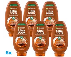 Garnier Ultra Doux Conditioner Kokosolie & Cacaoboter · 6 x 250 ml · Gladmakende Conditioner voor Pluizig Haar