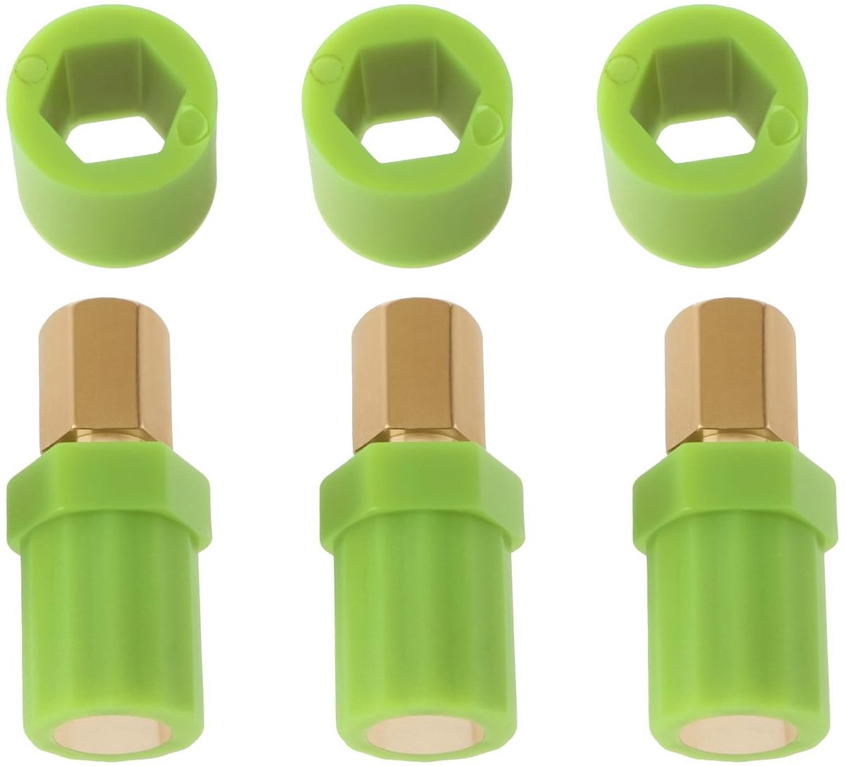 Dailygoods- Schaaras Koppeling 3 Stuks - Hexagonale Koppeling - Stabiele Verbinding - Geschikt voor KPSA/KPRA/KPEX - Metaal/Kunststof - Vermindert Slijtage