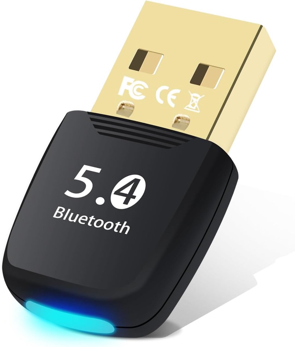 carmdering - Bluetooth Adapter PC - Bluetooth Dongle USB - Bluetooth Stick - Snelle Bluetooth 5.4 Connectiviteit - Uitstekende Anti-Interferentie Prestaties - Duurzaam Kunststof Materiaal - Compacte En Draagbare Vormgeving - 1 Stuk