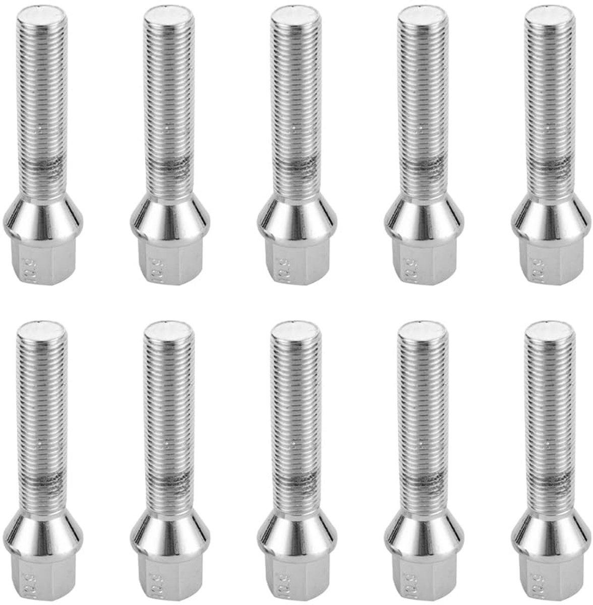 Dailygoods- Wielboutset 10 Stuks - Conische Wielbouten M14x1,5 - Vervangende Stalen Wielbouten - Lichtmetalen Velgen - Duurzaam en Anti-corrosie - Hoogwaardig Vakmanschap - Wielmoeren