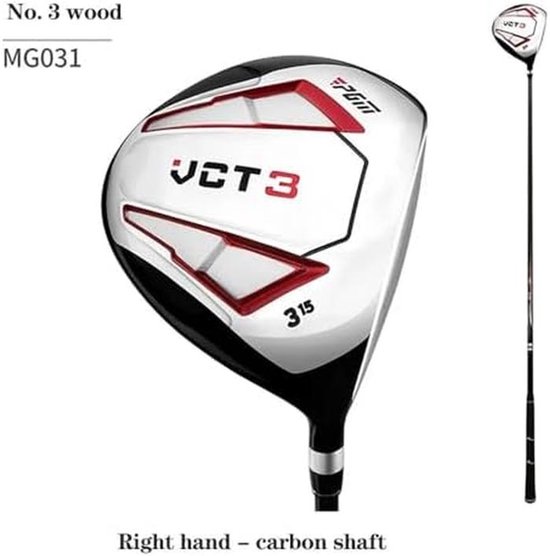 Golfwood Set - Golfclubs Heren Dames - Golfen Verbeteren - Vergrote Sweet Spot - 114.3 cm - Zwart Rood — afbeelding 5