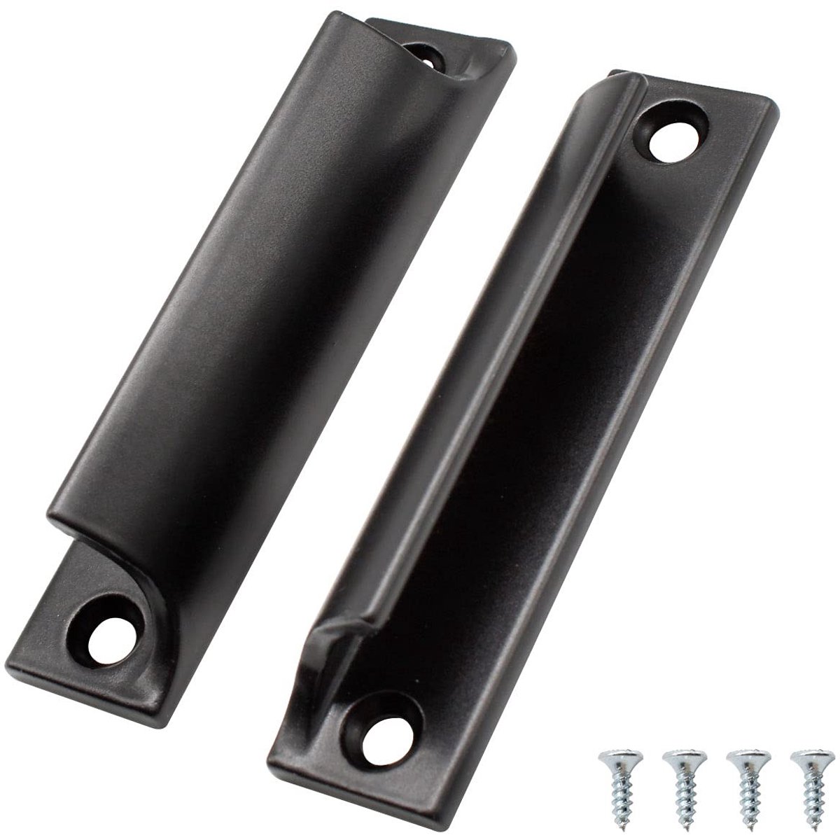 Dailygoods- Schuifdeurgrepen Aluminium - Meubelgreep - Zwart - 2 Stuks - Geschroefd - Elegant Design - Deurgreep