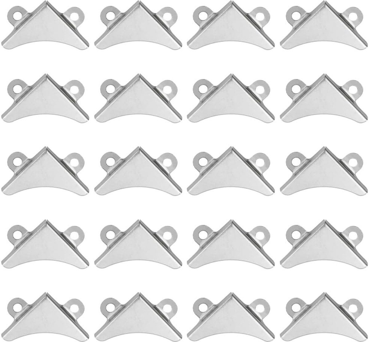 Dailygoods- Hoekbeugels Roestvrij Staal - Bevestigingsbeugel - Spiegelhoekbeugels - Set van 20 - Badkamer - Draagbaar en Praktisch - Bevestigingsbeugels