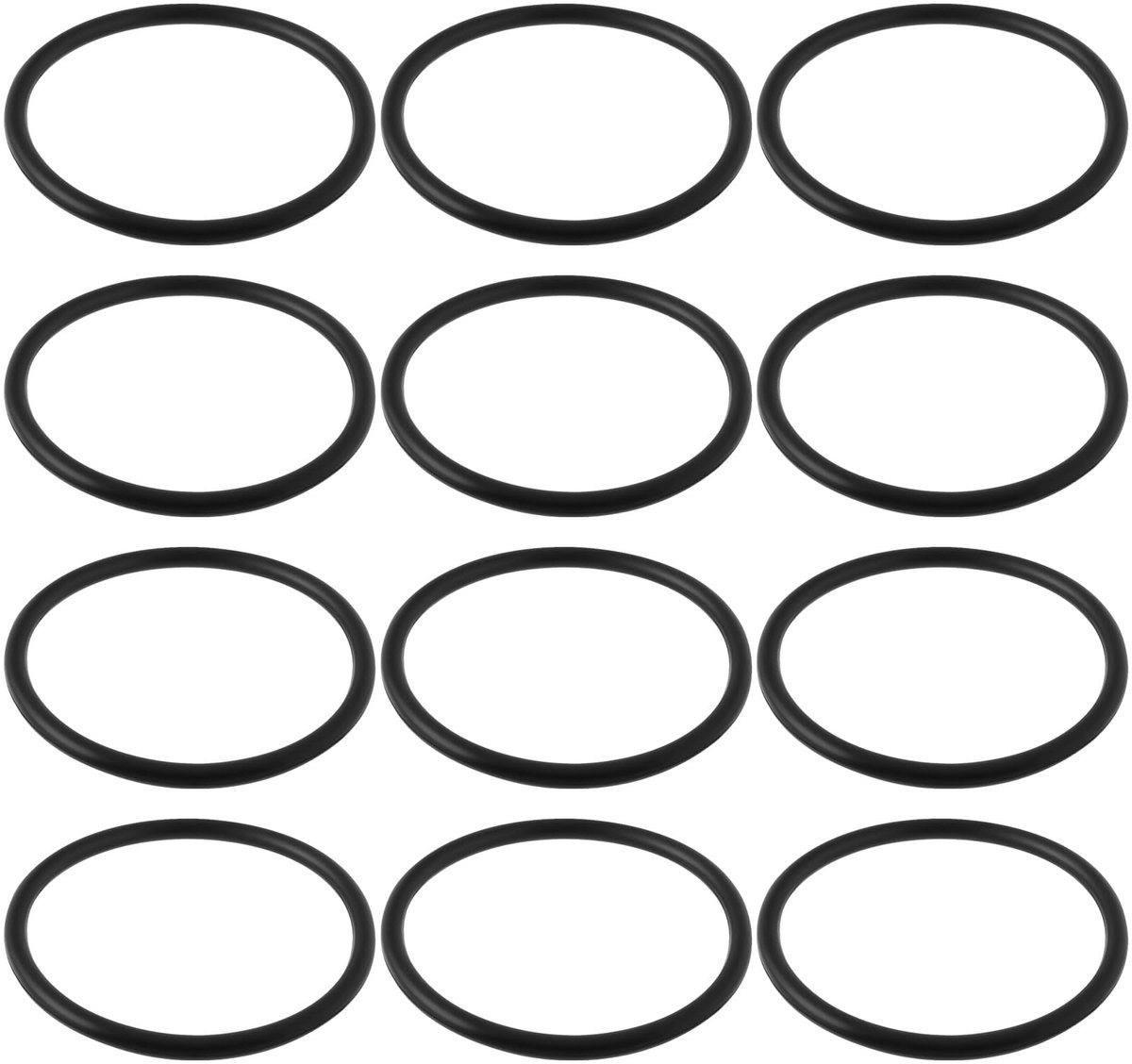 Dailygoods- O-ring 12 Stuks - Rubber - Binnendiameter 4,3 cm - Buitendiameter 5,1 cm - Dikte 0,3 cm - Compatibel met Hayward/Pentair - Afdichtring
