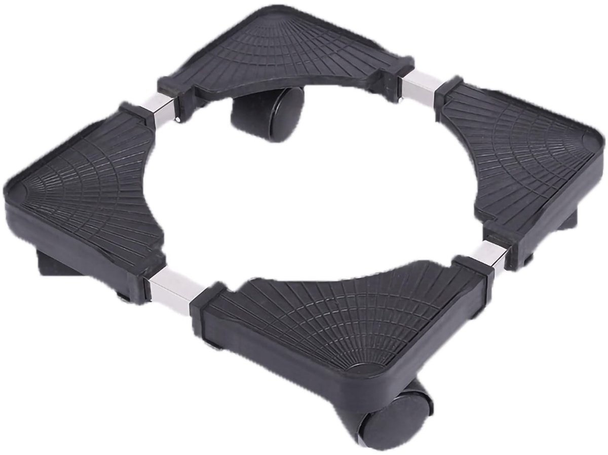 Dailygoods- Koelkaststandaard Mobiel - Afsluitbare Wielen - Kunststof - Voor Koelkast/Wasmachine - Tot 100kg - Stabiele Beweging - Mobiele Basis