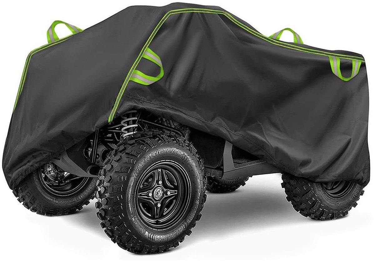 Motorhoes voor vierwielige voertuigen, geschikt voor ATV's (All-Terrain Vehicles), waterdicht, geschikt voor zowel binnen- als buitengebruik, winddichte winterhoes met winddichte gesp, afmetingen: 210 x 120 x 115 cm
