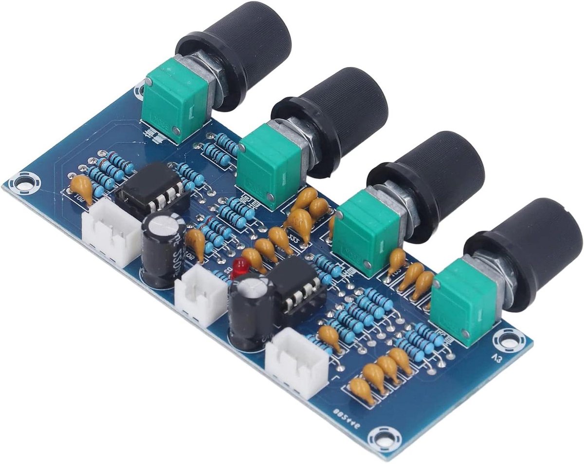 Voorversterker Module - Audio Voorversterker - Muziek Luisteren - Dual Core NE5532 Chip - DC 12V-24V - Groen