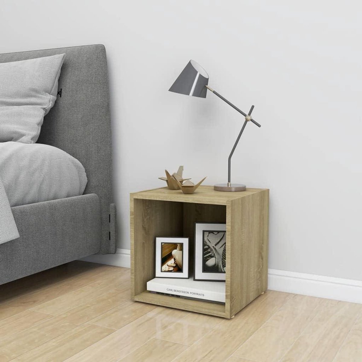 Tv-kast - Mediaboe - Woonkamer Opbergen - Stabiele Houtconstructie - 37x35x37 cm - Sonoma 