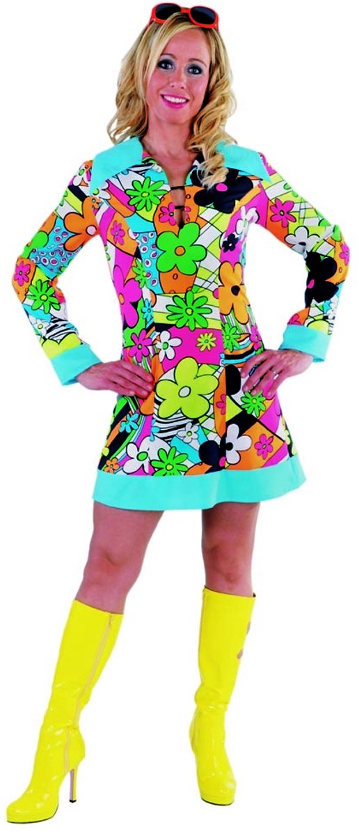 Hippie Kostuum | Hyper Drukke Hippie | Man | Small | Carnaval kostuum | Verkleedkleding
