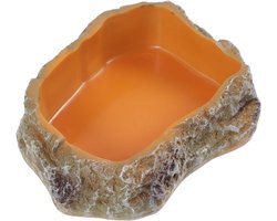 Reptielen Voerbak - Waterkom Schildpad - Huisdier Voeden - Glad Oppervlak - 9 x 6 x 2.8 cm - Bruin