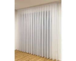Kant-en-klaar gordijn - Vitrage raambekleding - Woonkamer decoratie - Op maat gemaakt - 280x260 cm - Wit