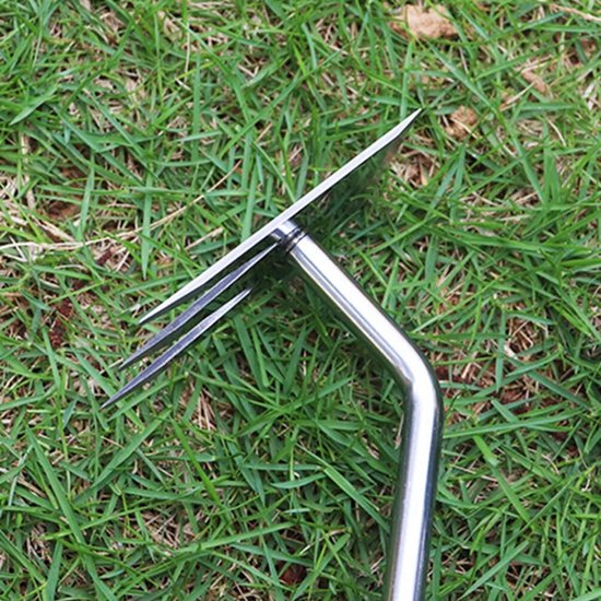 Handmatige Tuinwieder - Onkruidverwijderaar Hark - Onkruid Verwijderen - Ergonomische Houtgreep - 30.5 cm - Niet gespecificeerd — afbeelding 4