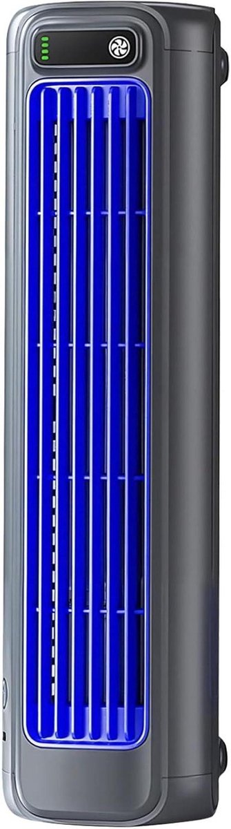 Torenventilator - Ventilator Koeler - Persoonlijke Koeling - Draagbaar Oplaadbaar - 87 x 88 x 312 cm - Donkergrijs
