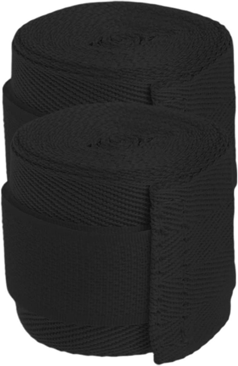 Hand Wraps - Binnenhandschoenen Zwachtels - Vechtsport Training - Compressie Polsondersteuning - Verstelbaar - Zwart