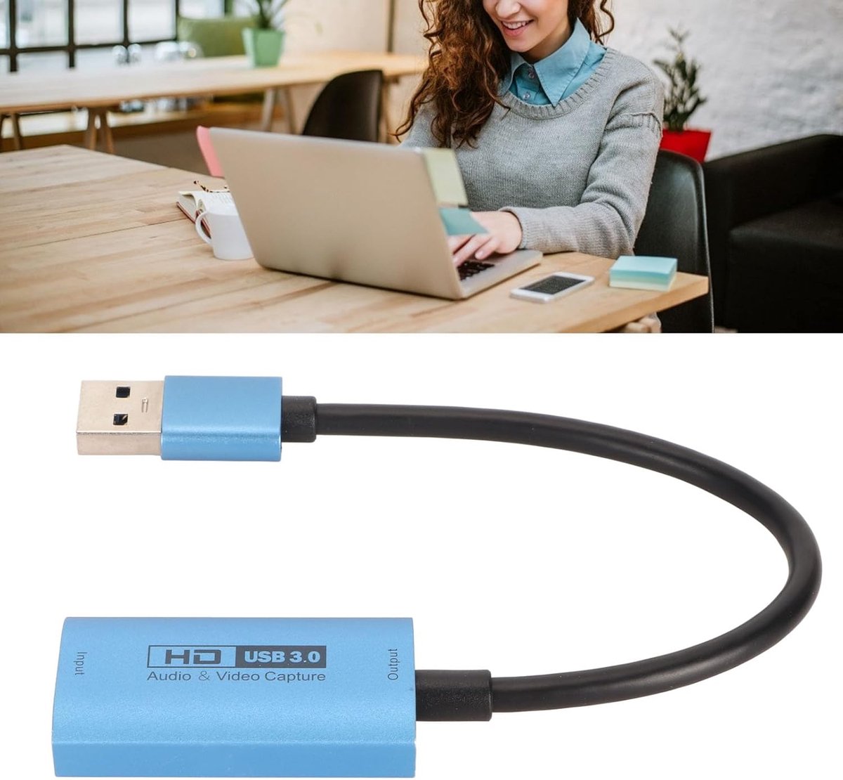 Video Capture Card HD Multimedia Interface USB3 0 A M 1080p 60fps Video Capture Recorder voor een PS3 Laptop -Streaming -Gaming Ultra Latentie -Plug Play Aluminium behuizing thumbnail 2