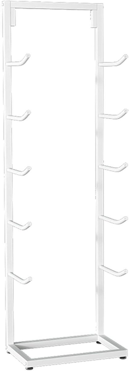 Yogamatrek - Fitness opberger - Sportspullen organiseren - Ruim en stabiel design - 40 x 32 x 130 cm - Wit