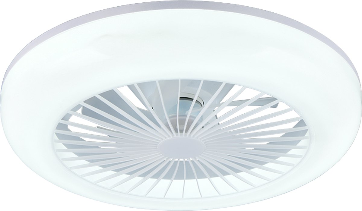 Fantiluxe - Mette - Plafondventilator met verlichting - Wit - Ø45cm - Afstandsbediening - Met lamp - Plafond ventilator - Slaapkamer – foto 5