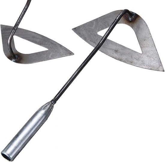 Tuinhark Bladhark - Schoffel Tuingereedschap - Onkruid Wieden - Holle Constructie - 32x16x7.3 cm - Roestvrijstaal — afbeelding 2