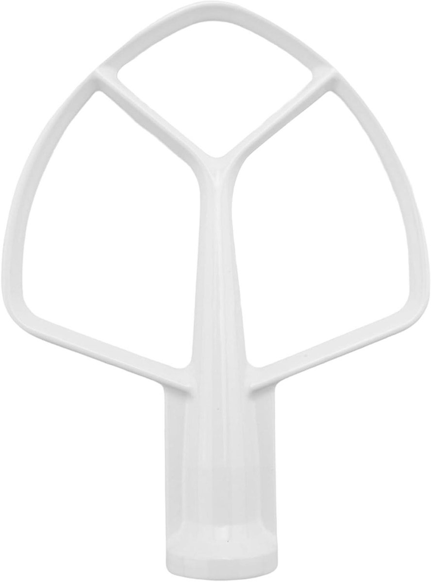 Platte Klopper - Mixer Accessoire - Beslag Mengen - Gecoat Metaal - 5 QT - Wit