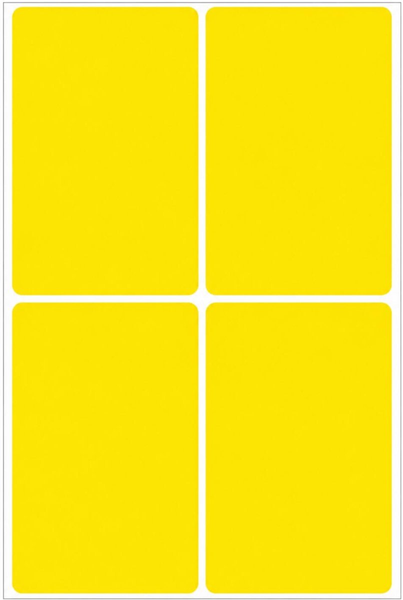 Herma weckpot etiketten - geel - 52 x 82 mm - 128x stickers - krijtbord etiketten / diy etiketten