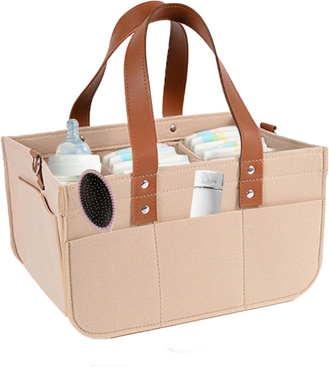 Luiertas - Baby tas - Baby verzorgen - Grote capaciteit - 38x23x18cm - Roze