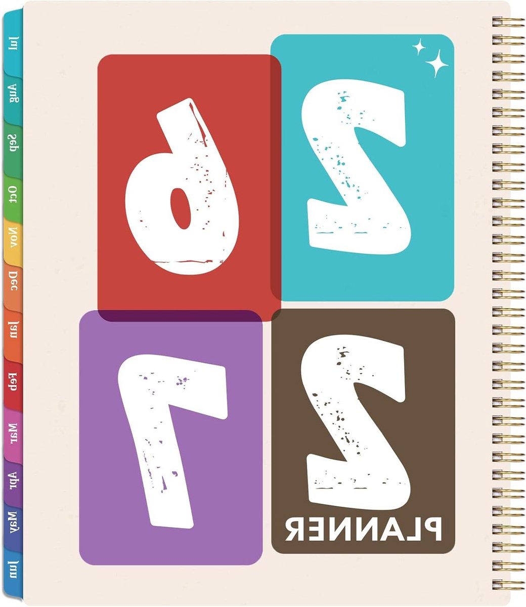 Wekelijkse Maandelijkse Planner - Agenda Organizer - Afspraken Plannen - Handig Tabblad - 9 x 11 Inch - Gebroken Wit