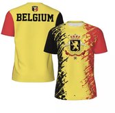 België Voetbalshirt - Maat: M - Tshirt / Voetbalshirt - Belgisch / Belgie - Rode Duivels - Hoge Kwaliteit - Zwart, Geel, Rood - WK2026 / Voetbal - Belgisch Elftal - Unisex / Dames / Heren - Shirt met Belgische Vlag - Belgisch Voetbalshirt