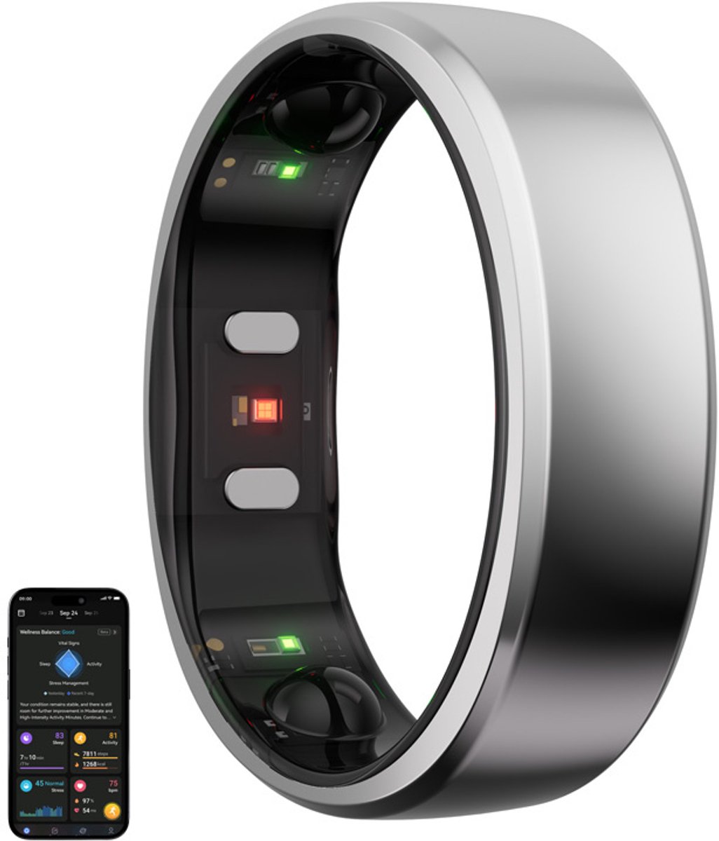 Ringconn Smart Ring Gen 2 | Maat-#10 | Kleur: Zilver