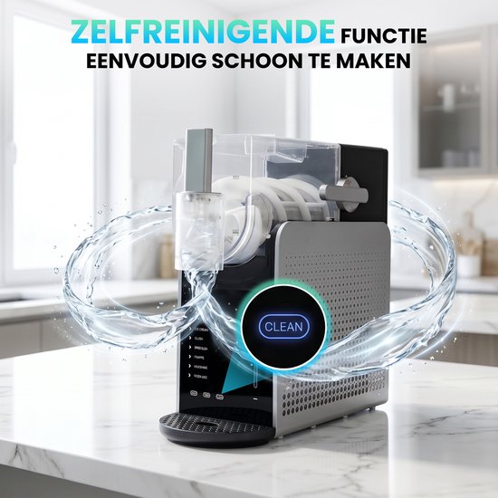 Kicinn Slush Puppy Maker - 6 verschillende programma's - Slush Machine - Keukenapparatuur - Zwart van Kicinn — afbeelding 4