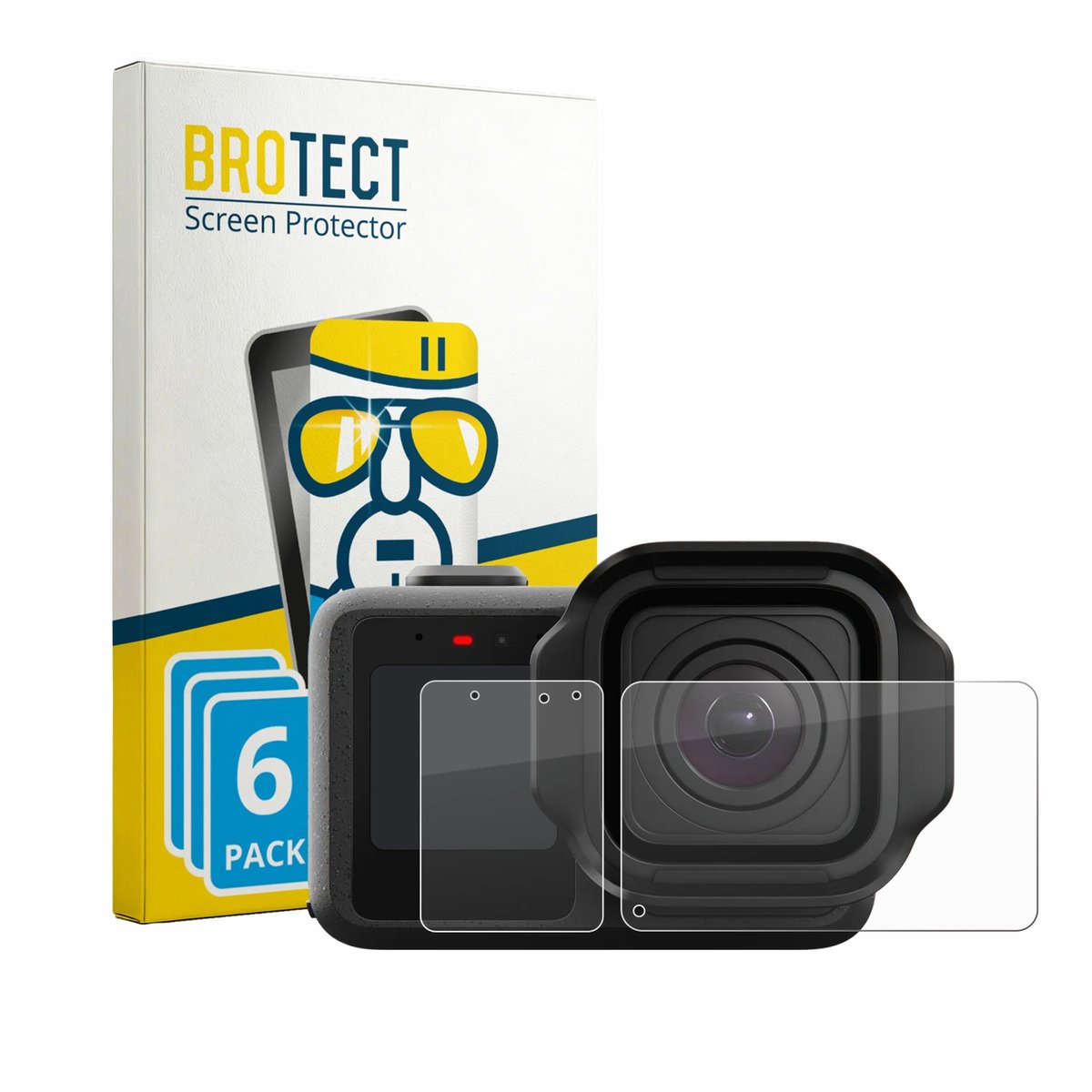 Screenprotector 6 Stuks voor GoPro Mission 1 Pro Beschermglas transparant