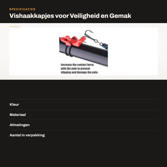 Vishaak Houder voor Aas en Lures - Veiligheidsbescherming voor Vissers - 3 Stuks Visaccessoires en Gereedschap — afbeelding 5