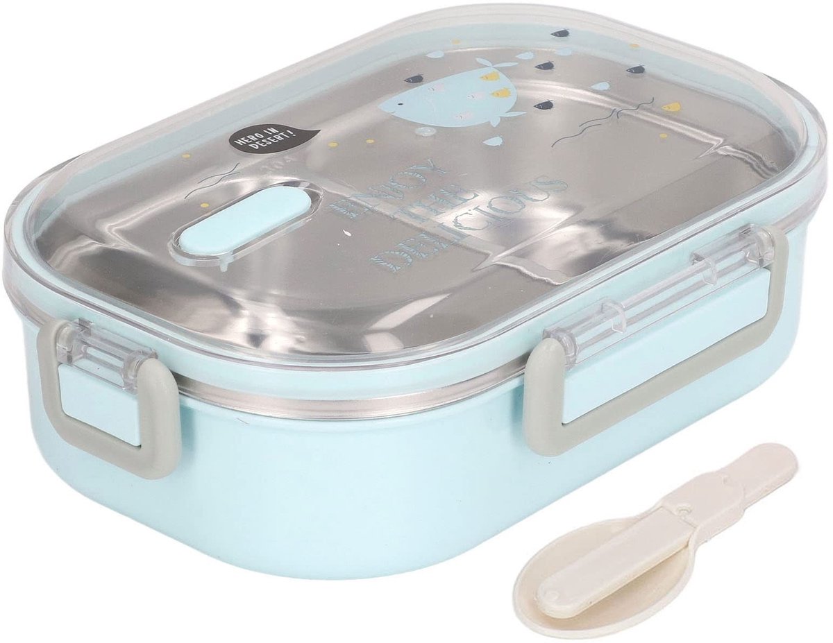 Dailygoods- Lunchbox RVS - Thermische Isolatie - Lekvrij - Bento - Voor School/Reizen - Compact Ontwerp - Duurzaam en Functioneel - Bento Box