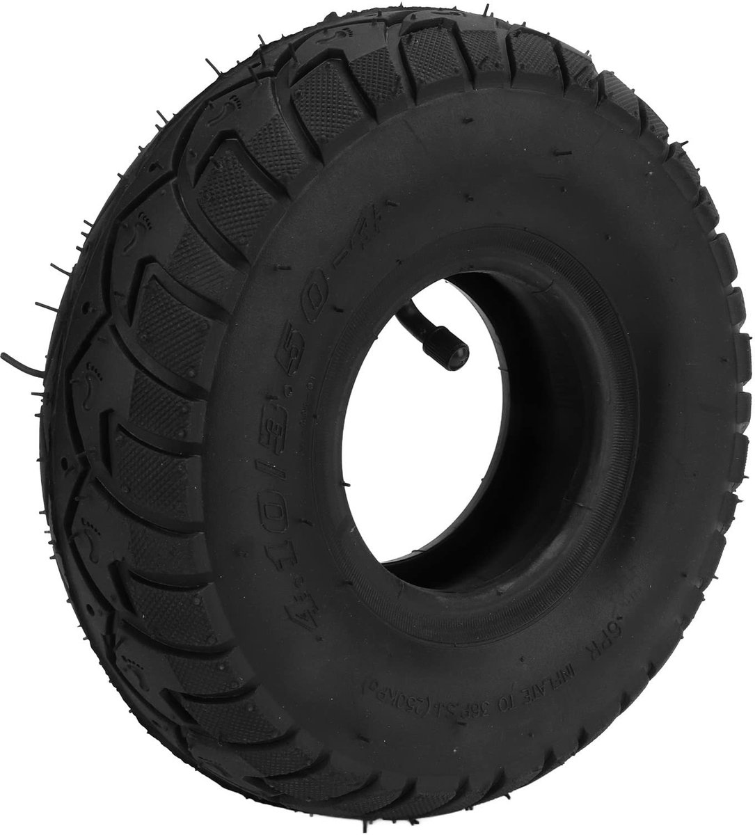 Dailygoods- Binnenband 10 Inch - Rubberen Binnenband - Geschikt voor 4,10/3,50-4 - Gebogen Ventiel - Vervanging voor Grasmaaiers/Trolleys - Duurzaam Materiaal - Band