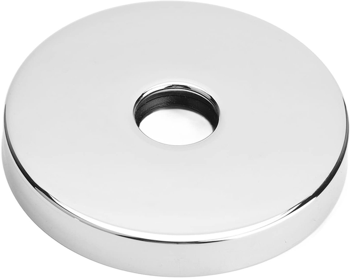 Dailygoods- Douchearmflens Grote Diameter - Decoratieve Douchearm Roestvrij Staal - G1/2in Compatibel - 8,9 cm Buitendiameter - 304 Roestvrij Staal - Rubber Hoogte 1,14 cm - Doucheflens