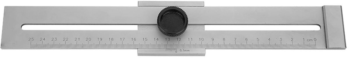 Dailygoods- Liniaal Hoge Precisie - Koolstofstaal - Draaibaar - Meetinstrument 0-250 mm - Nauwkeurigheid 0,1 mm - Slijtvast - Meetlat