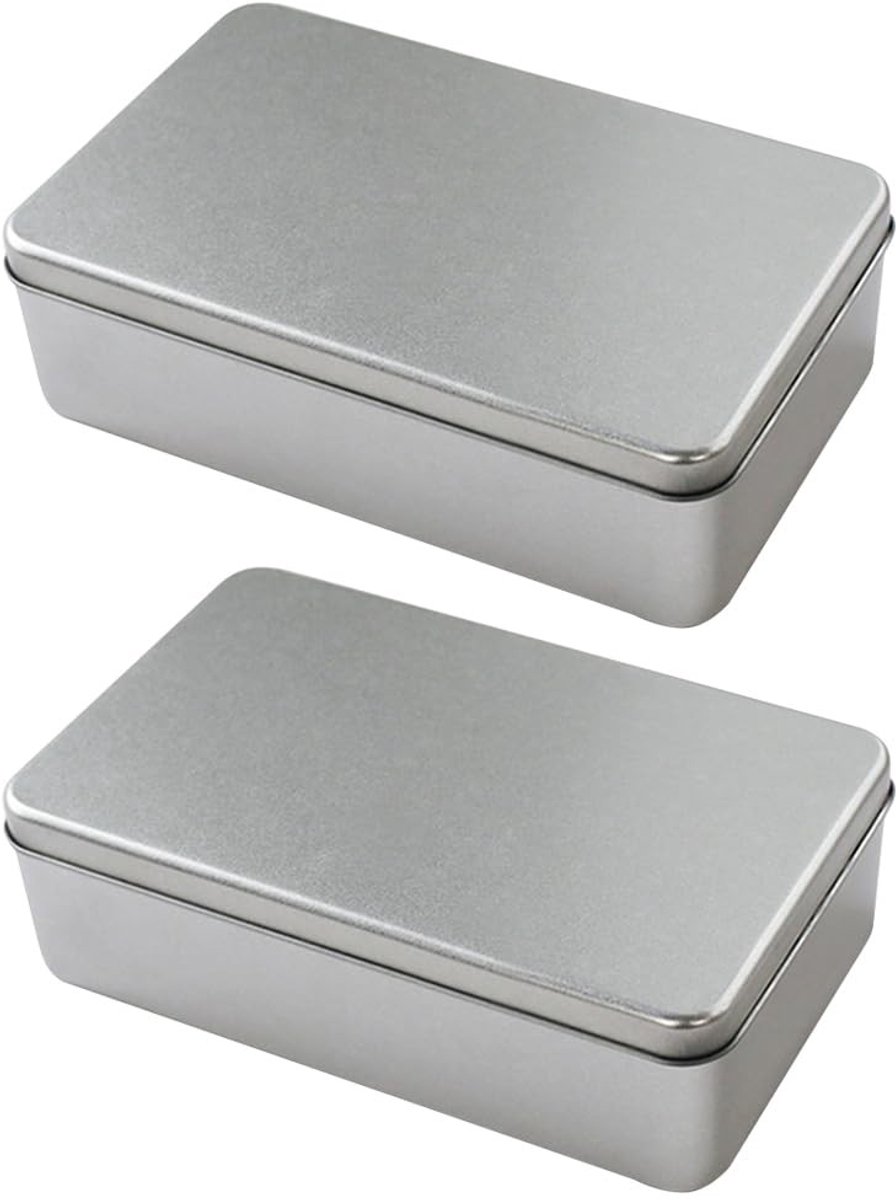 Dailygoods- Opbergdoos Duurzaam - Opbergdoos met Deksel - Opbergdoos Klein - Opbergdoos voor Snoep - Opbergdoos voor Reizen - Afmetingen 18 x 11 x 5,5 cm - Opbergblik