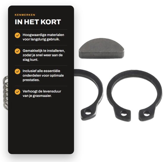 Grasmaaier Onderdelen - Aandrijfwiel Kit - Vervanging Wielen - Complete Set - 8 Delig - Zilver — afbeelding 2