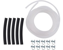 Dailygoods- Brandstofpijp 3,5 m - Brandstofslang 10x5 mm - Brandstofleiding 5x3 mm - Slangklem set - Voor Webasto/Eberspacher verwarming - Duurzaam materiaal