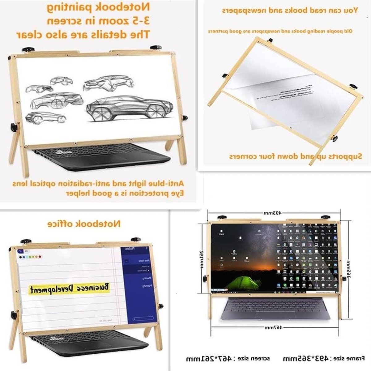 Schermvergroter Laptop - Vergrootglas Telefoon - Film Kijken - HD Optische Zoom - 22 Inch - One Color