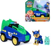PAW Patrol- De Dino Film - Chase Dino Rescue Cruiser met klauw met veermechanisme en 2 actiefiguren