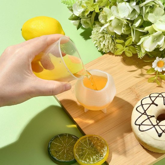 Citroen Siliconen Mal - Fruit Vorm - Knutselen met Hars - 3D Vorm - 63 mm - Geel — afbeelding 5