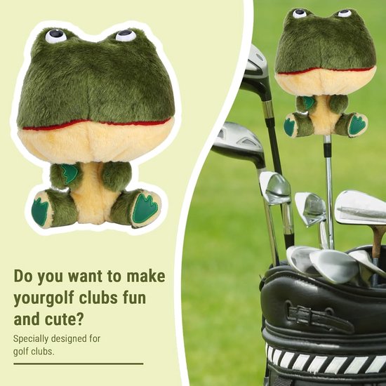 Dailygoods- Golf Headcover Kikkervorm - Pluche Golf Club Protector - Beschermende Driver Hoofdhoes - 1 Stuk - Hoogwaardig Materiaal - Duurzaam en Zacht - Golfclubhoes van Dailygoods — afbeelding 4