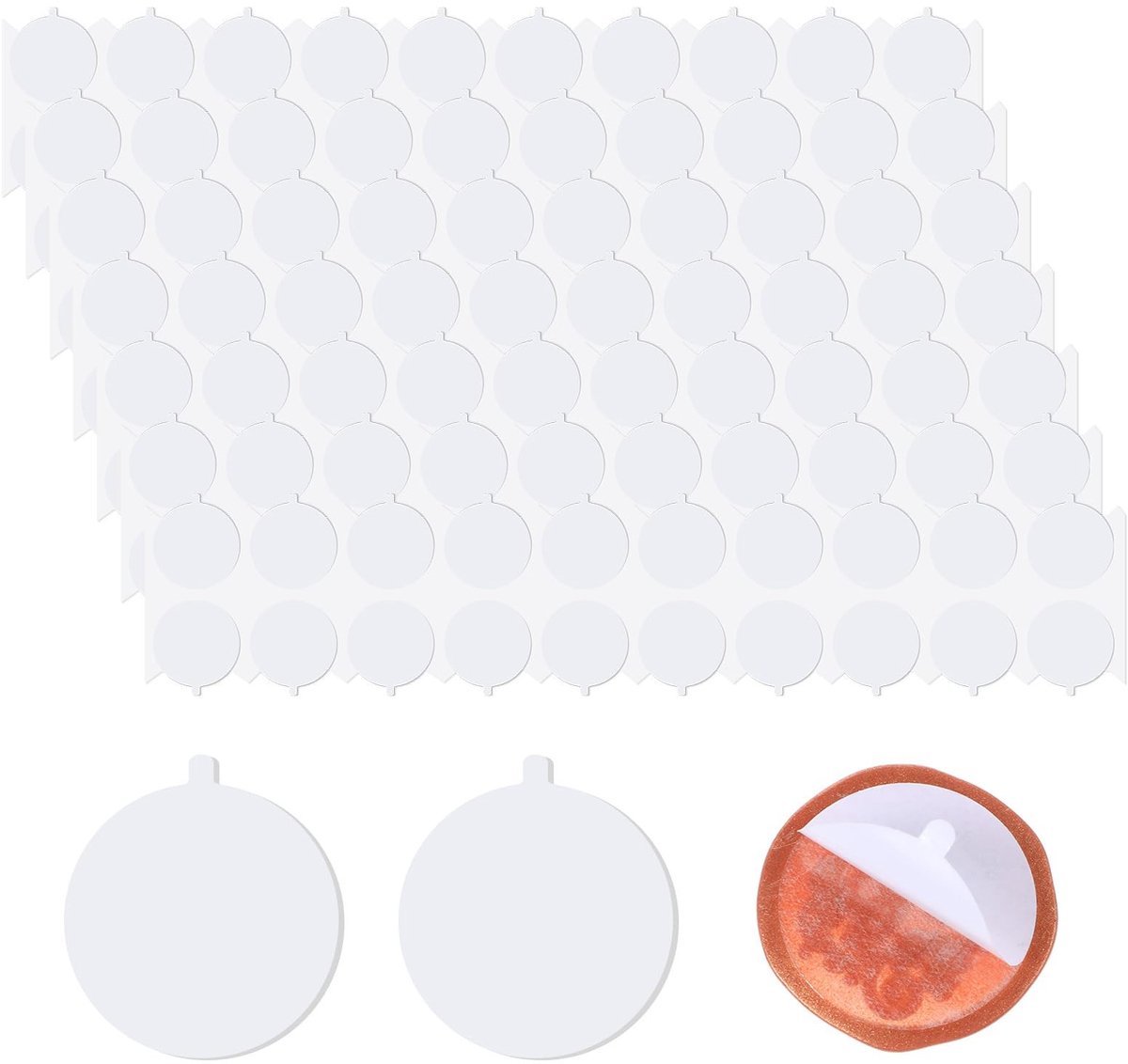 Dailygoods- Waszegeltape 360 Stuks - Dubbelzijdig Plakband - Plakband Dispenser - Plakband Rollen - Plakhandjes - Katoenlijm 2,5 cm