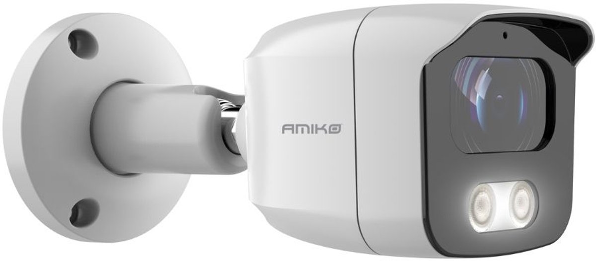 Amiko IPCAM B30M880SDLA POE – 8MP 4K Bullet IP-camera met PoE, H.265+ en kleurennachtzicht