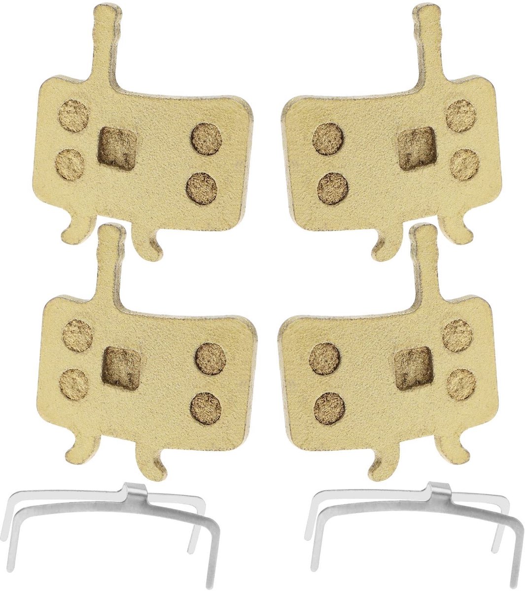 Dailygoods- Fietsschijfremblokken - 2 Paar - Gesinterd Metaal - Compatibel met Sram Avid BB7/Juicy 3/5/7 - Hittebestendig - Duurzaam - Goud - Remblokken