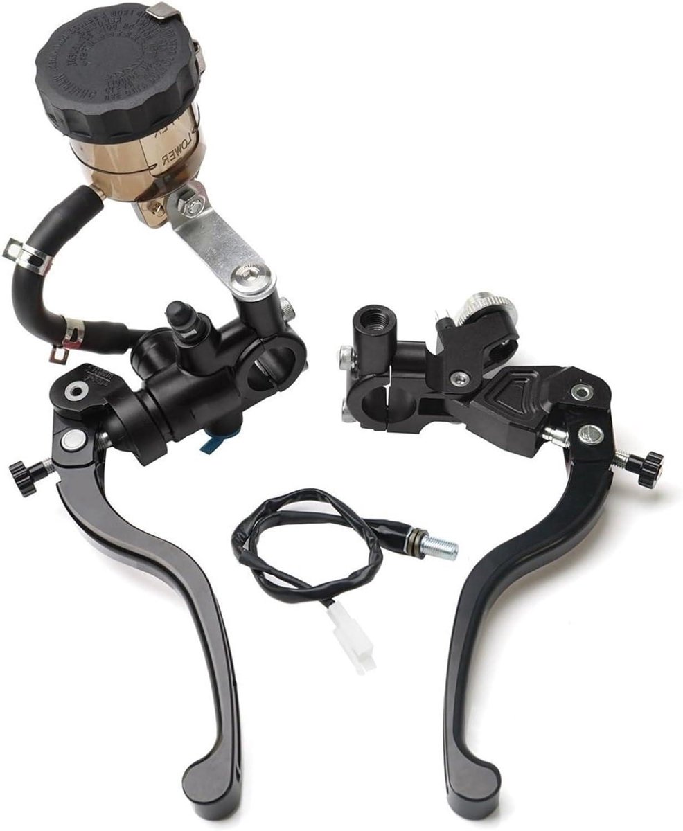 Rem Cilinder Pomp - Motorfiets Hendel - Veilig Rijden - Robuust Aluminium - 17.5mm - Zwart