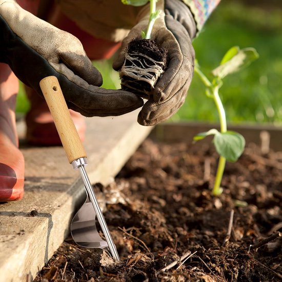 Tuin Gereedschap Set - Handgereedschap Tuinieren - Planten Verzorgen - Roestvrij Staal - 27 cm - Zilver — afbeelding 3