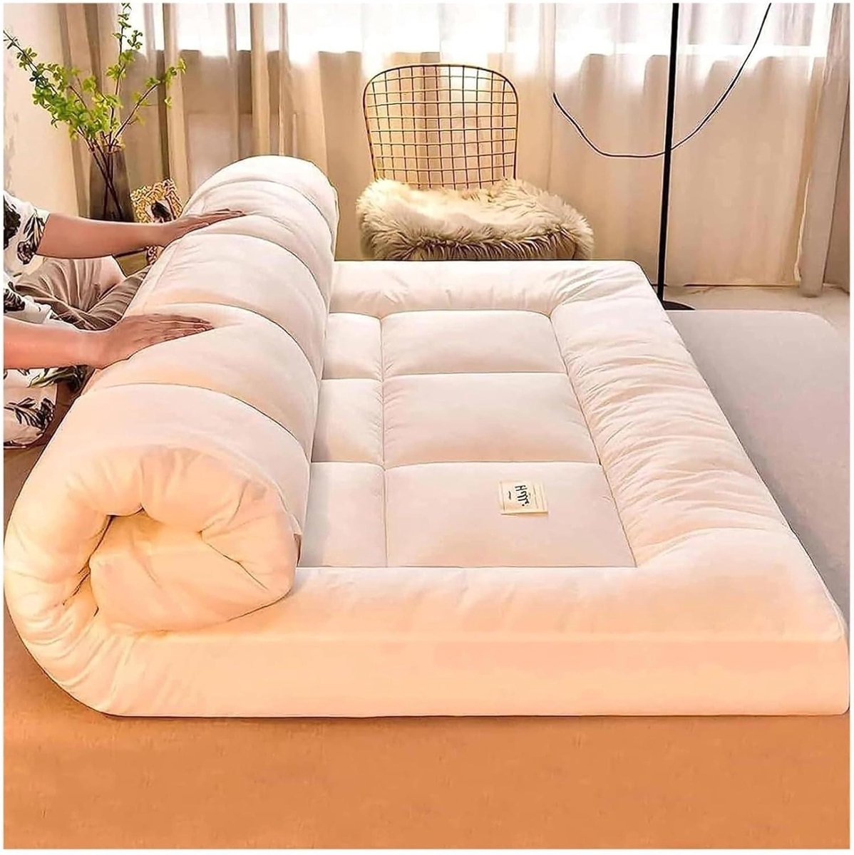 Japanse futonmatras - Vloermatras Zacht - Comfortabel Slapen - Ergonomisch Ontwerp - 100 x 200 cm - Kleur C