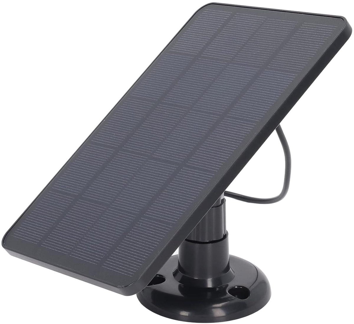 Zonnepaneel - Energie Oplader - Camera Voeden - Micro USB - 4 Watt - Zwart