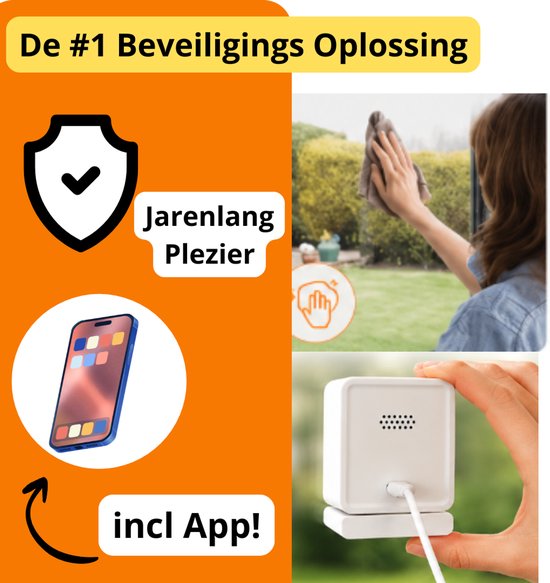 RaamCamera op Stroom - Beveiligingscamera - Aan Tegen Raam Aan - wifi in Huis - Met App van RaamCamera — afbeelding 4